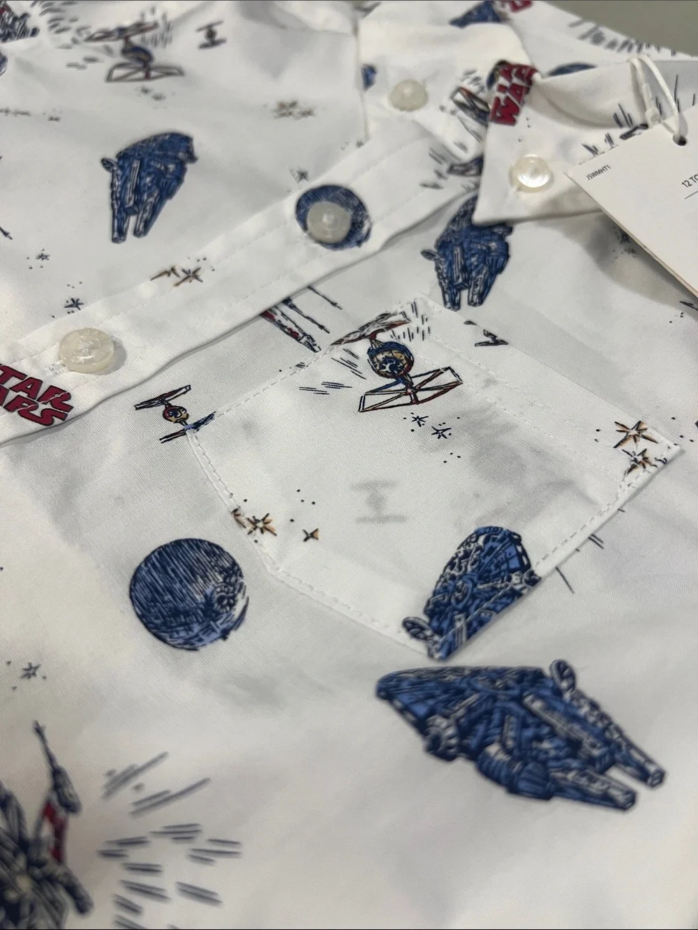 Janie and Jack x Star Wars Print Button-Up Icon Shirt - NWT - Size 12-18 Months